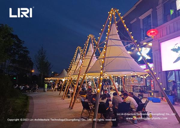 Buy cheap Waterproof Outdoor Wood Desert Tipi Bamboo Hotel Tents Poles for Party and Event from wholesalers