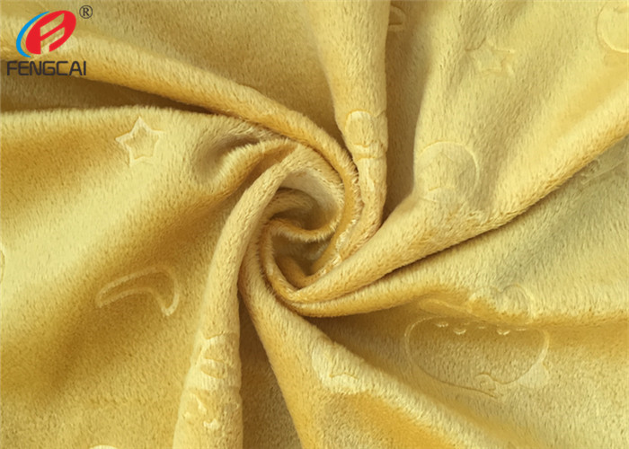 100% Polyester Embossed Soft Velboa Fabric Minky Plush Fabric