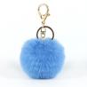 Buy cheap Electroplated Key Chain Ornaments , Pom Pom Fur Ball Keychain 0.02kg from wholesalers