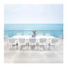 Buy cheap Modern Style Aluminum Outdoor Dining Set 12 Seat Armchair and Extendable Dining Table from wholesalers