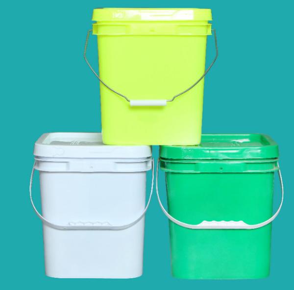 Buy cheap Chemical Resistance Square Plastic Bucket 1.2 Kg for Food Grade Paint Toys from wholesalers