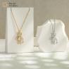 Buy cheap Diamond Zircon Dainty Bear Pendant Necklace 18k Gold Plated Jewelry For Women from wholesalers