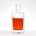 Super Flint Glass 750ML Empty Square Vodka Whisky Gin Rum Glass Bottle for End