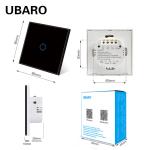 Eu Standard Black Wireless Electrical Switch Remote Switch Type 86 2 Gang Sensor