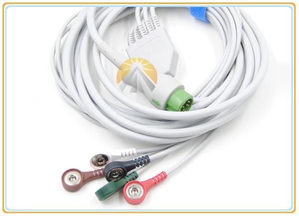 Buy cheap 5 Lead Wires Mindray Ecg Cable , 12 Pin 5 Lead Ecg Cable Snap AHA For T5 T8 from wholesalers