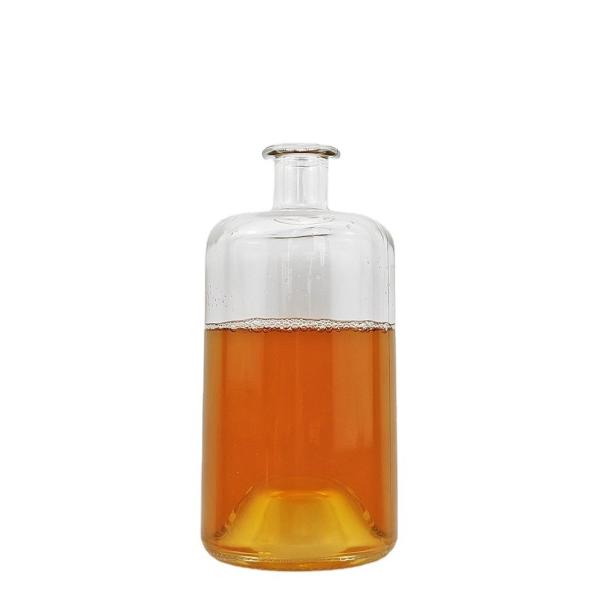 Buy cheap Acceptable Customer's Logo 500ml Clear Brandy Whiskey Empty Wine Bottle with Cork from wholesalers