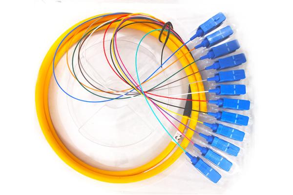 Buy cheap Length 1.5m SC UPC Fiber Optic Pigtail Single Mode SM 12core from wholesalers