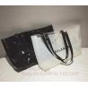Buy cheap Semi-clear Tote Bags Stripe PVC Shoulder Bag with Pouch, PVC PU Trendy Handbag Shoulder Bag Beach Bag, PVC shoulder bag from wholesalers
