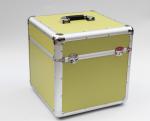 LP 12" Aluminum Carry Case Yellow DVD Storage Box Aluminum ABS Diamond Portable