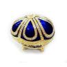 Buy cheap Handicraft faberge egg metal jewelry box Faberge Egg Trinket Jewelry Box with a Pearl Estee Egg Jewelry trinket box from wholesalers