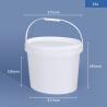 Buy cheap Popcorn Oval Round Plastic Food Buckets In Bulk 16L Black White from wholesalers
