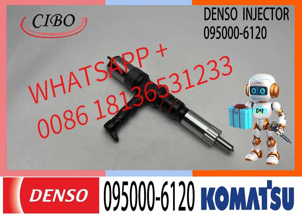 Denso 095000-6120 Common Rail Diesel Injector 6261-11-3100 For KOMATSU Diesel Engine SAA6D140-5