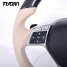 Buy cheap Beige Perforated Leather Mercedes Benz Steering Wheel Carbon Fiber from wholesalers