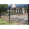 Buy cheap 1.8m Height Galvanized Steel Fence / Black Ornamental Fence Powder Coating from wholesalers