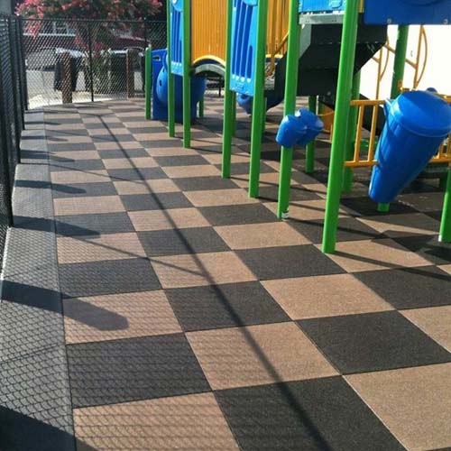 Buy cheap IAAF Wear Resistance Playground Rubber Safety Tiles High Elasticity from wholesalers