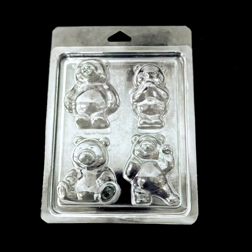 Custom Clear Plastic Wax Melt Blister Packaging Clamshell Packaging for Candle Wax Blister Candle Box with Hanger