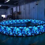 Indoor Curve Portable LED Flexible Screens P2.5 Cylindrical Digital Advertising