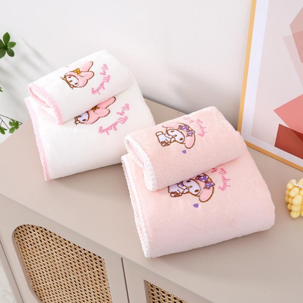 Home Melody Baby Bath Towel Set Coral Velvet Non-shedding Absorbent Gift Wedding