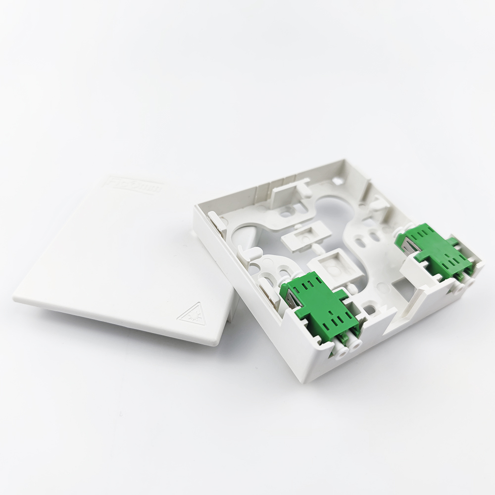 Best 2 Cores LC APC Plastic Fiber Optic Faceplate Socket Panel for Wired LAN Network 5