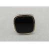 Buy cheap 17 mm Square Sterling Silver Cufflink , 3D Small Nickel Plating For Company from wholesalers