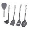 Buy cheap 5Pcs Non-stick Kitchen Utensil Silicone Cooking Utensil Set Silicone Cookware Kitchen Tools Gift with Stainless Handle from wholesalers