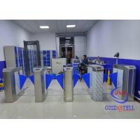 Buy cheap Standing Full Automatic Flap Barrier Gate Rfid Card Reader Security Metal product