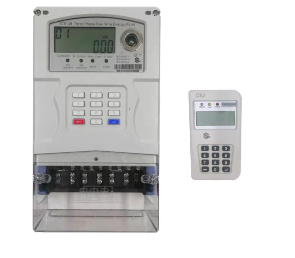 Keypad STS Standard Prepaid Split Three Phase Electricity Meter Anti Tamper with