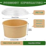 Customized Biodegradable Noodles Salad Fast Food Packaging Disposable Kraft