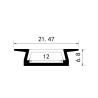 Buy cheap PC Cover Recessed Mounted Aluminum Led Profile For Decoration Led Strip Light from wholesalers