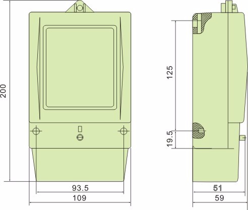 YEM313DS Factory Single Phase Digital Electronic Watt Hour Energy Meter