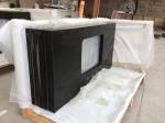 Mirror Black Engineered Stone Kitchen Countertops With Polished Surface