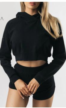 Buy cheap Cotton Sports Team Hoodies Raglan Oversized Long Sleeve Crop Top from wholesalers