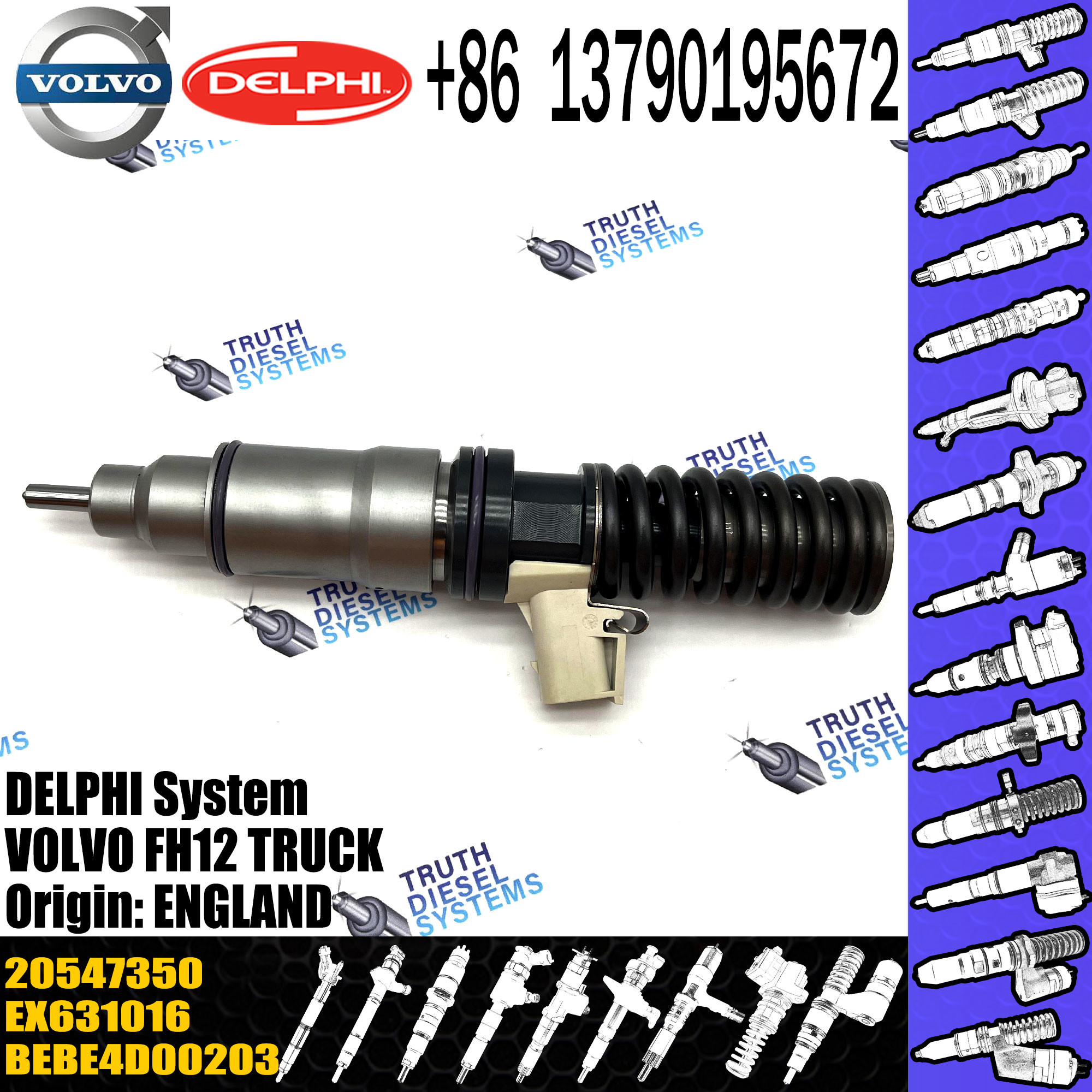Fuel Injection System FH12 Engine Fuel Unit Injector BEBE4D30001 20547350
