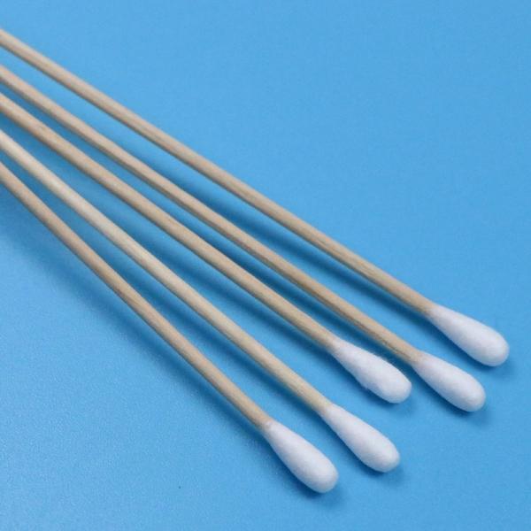 Buy cheap CA-006 Biodegradable Long Wooden Stick Cleanroom Q Tips Industrial Cotton Bud Cleaning Swab Stick from wholesalers