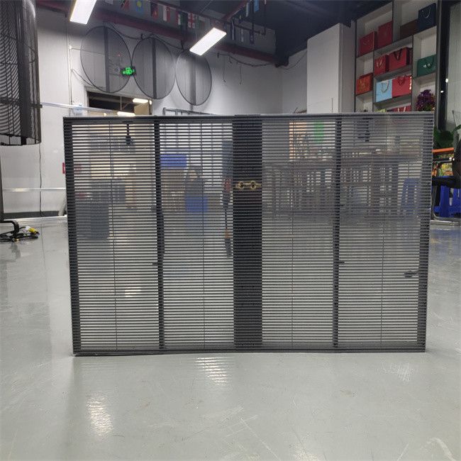 LED transparent screen full color LED grille screen shopping mall bar exhibition hall advertising creative glass screen