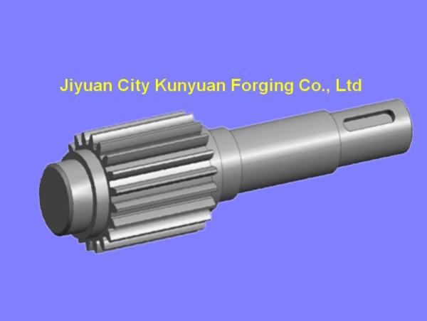 Railway Transport Gear Shaft 40Cr / 34CrMo4 Industrial Cast Iron Forged Steel
