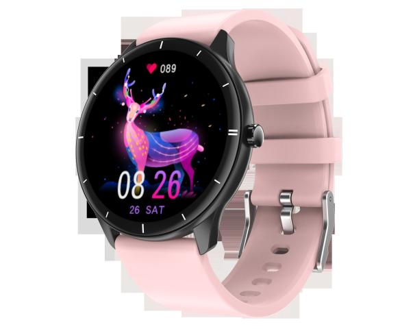 Q21 Stylish Women Smart Watch Round Screen Smartwatch For Girl Heart Rate