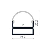 Buy cheap Anodized Aluminum Round LED Extrusion Profile Surface Mounted For Ceiling Light product