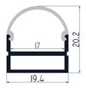 Buy cheap Anodized Aluminum Round LED Extrusion Profile Surface Mounted For Ceiling Light from wholesalers