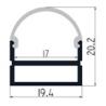 Buy cheap Anodized Aluminum Round LED Extrusion Profile Surface Mounted For Ceiling Light from wholesalers