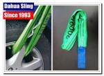 4' Length Green Lifting Straps , Lightweight Choker Lifting Slings For Heavy