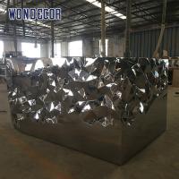 Buy cheap Modern Design 110cm Hotel Front Desk Metal Stainless Steel Geometric Triangle product