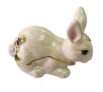 Crystals Easter Bunny Trinket Box Easter Rabbit Trinket Box Bejeweled Rabbit