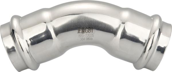 Buy cheap Galvanized Stainless Steel Press Fittings 45 Degree Elbow DVGW V Style from wholesalers
