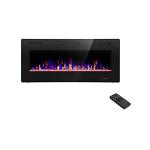Electric Fireplace Heater 36 Inch with 9 Colors Flame and Overheating Protected