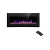 Buy cheap Black 50 Inch Wall Mounted Electric Fireplace 9 Colors Flame and Indoor Heater Included from wholesalers