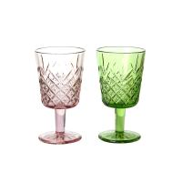 Buy cheap Smooth Rim 88mm Colored Crystal Wine Glasses , Lead Free 10 Ounce Wine Goblet product