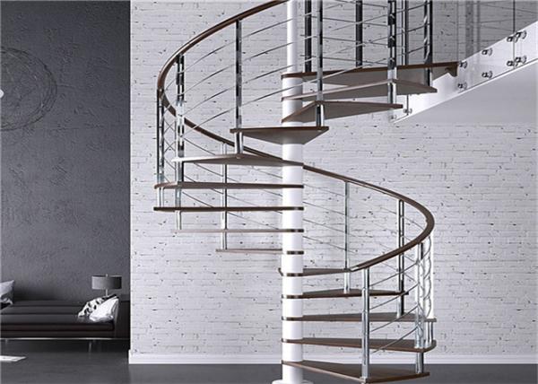 Buy cheap Carbon Steel Tread Custom Spiral Staircase , Outdoor Wood Spiral Staircase from wholesalers