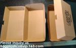 Disposable F Flute Corrugated Kraft Paper Food Tray For Hot Dog Burger Fries