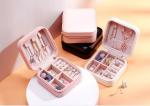 Stylish Velvet Earring Box Glossy Pantone Jewelry Case Box PU Leather